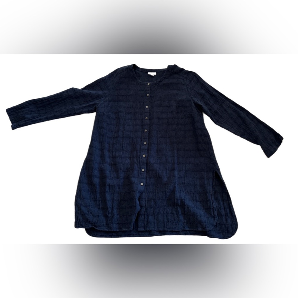 J.Jill Top SZ XL Blue Button Down Blouse